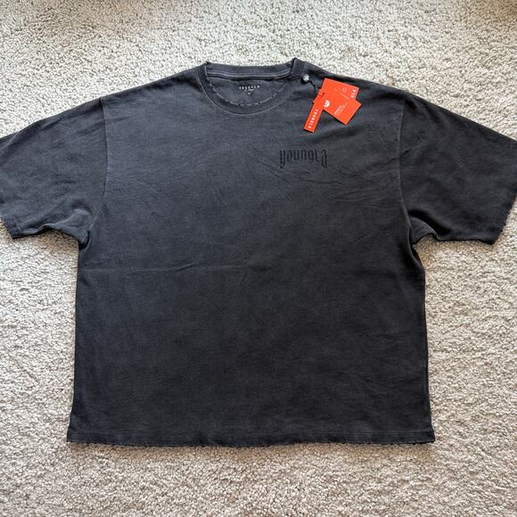 Men's YoungLA 4234 - Backbone Tees XL, NWT, BlackWash (SoldOut) - Picture 2 of 6